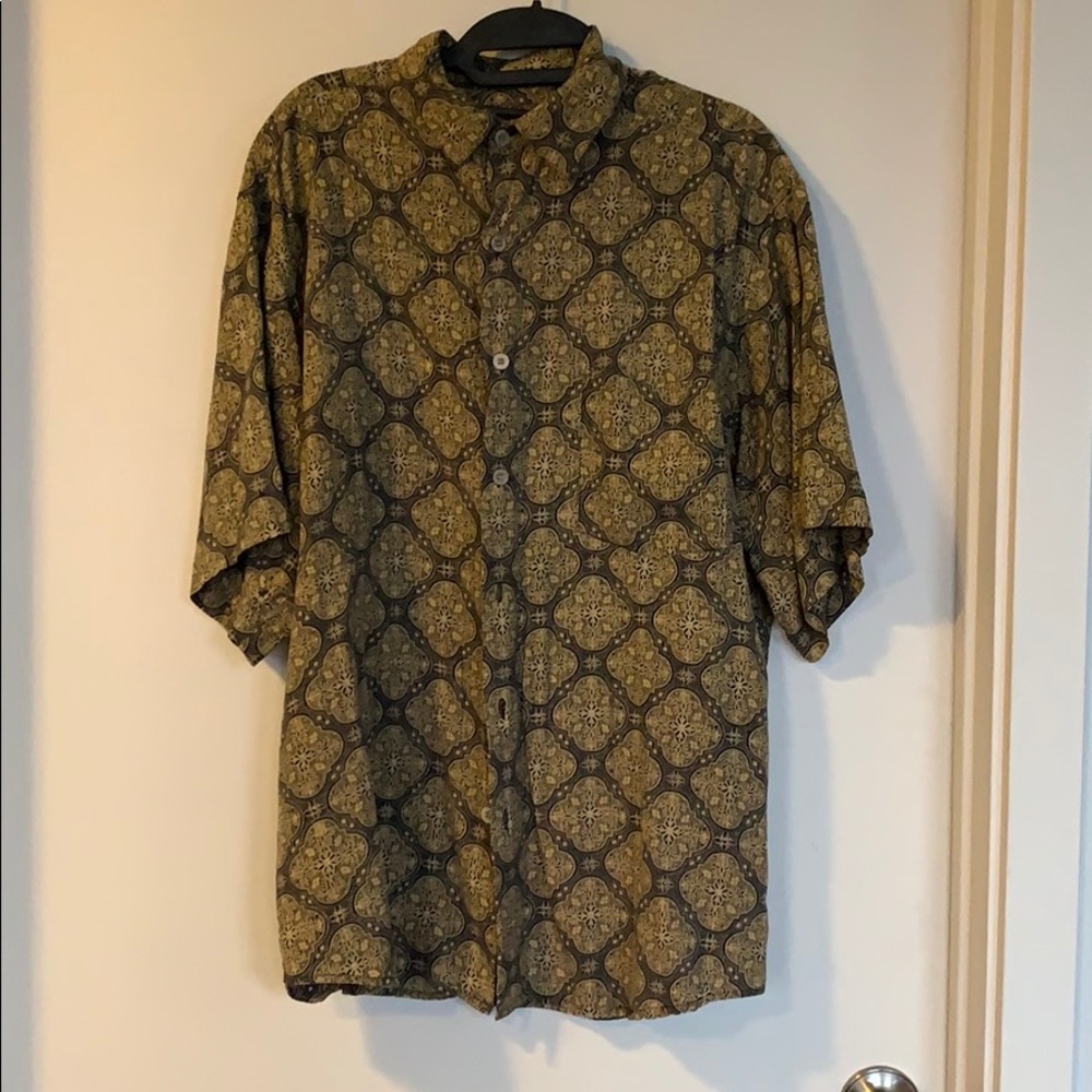 100% silk button up